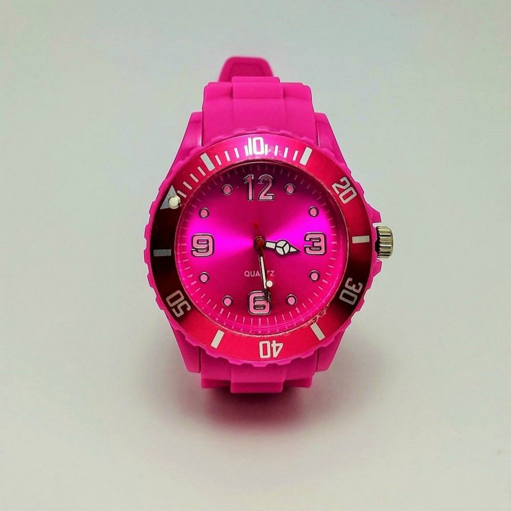 RES03-1-1.jpg Reloj de Silicona Fucsia - Image 1